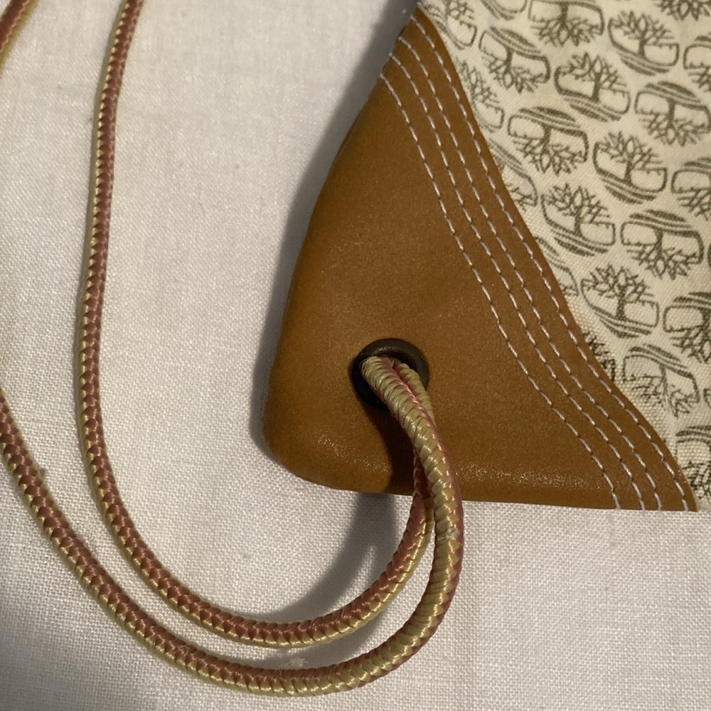 Timberland Canvas Drawstring Backpack Embroidered… - image 3